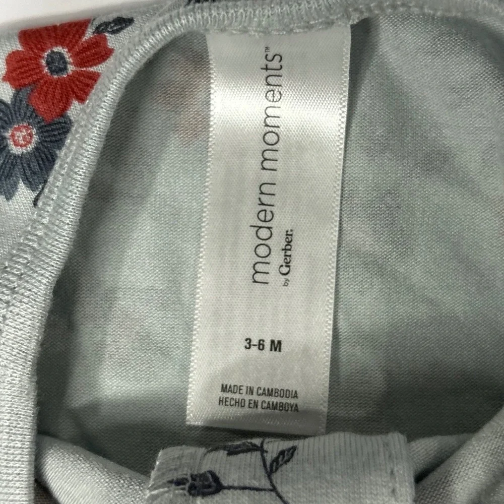 Modern Moments by Gerber Baby Sleepers 4-Pack Viscose Blend Floral Star 3-6M New